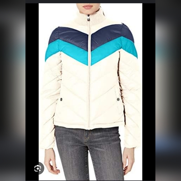 Marc New York Jackets & Blazers - Marc New York Cream Jacket Size S Color Dark Blue Teal Cream Exellent Condition